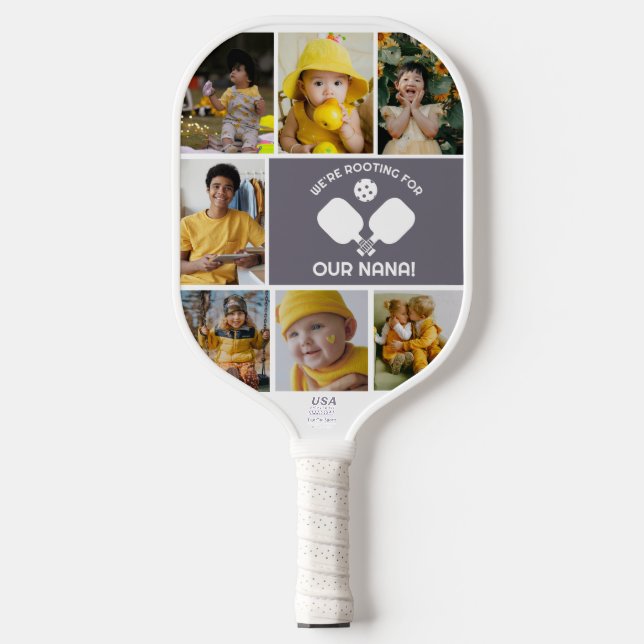 7 Photo Customizable Photo Gift Pickleball Paddle (Front)