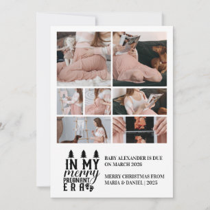 7 Photo In My Merry Pregnant Era Christmas Holiday Card