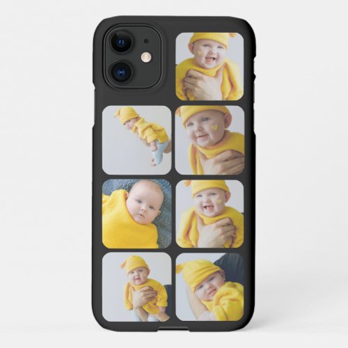 7 Photo Make Your Own Personalized Collage iPhone 11 Case