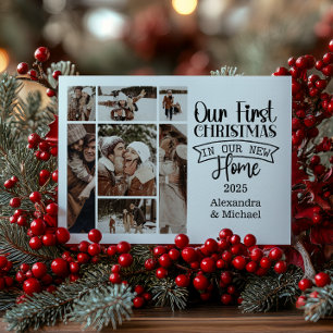 7 Photo Minimalist Christmas First Home Holiday Card