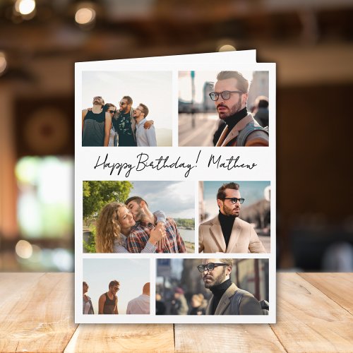 7 Photos Collage Friends Family Name Birthday