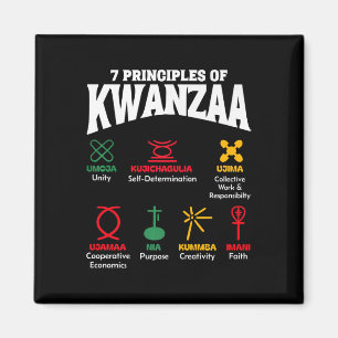 7 Principles Of Kwanzaa African American Pride Men Magnet