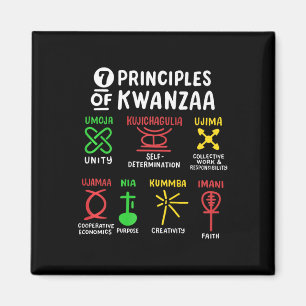 7 Principles Of Kwanzaa Black African American Men Magnet