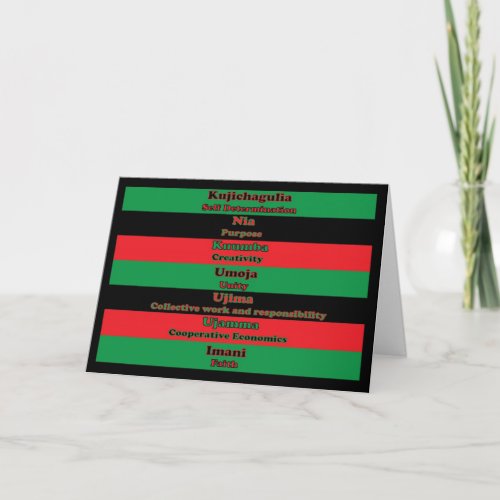 7 Principles of Kwanzaa Card