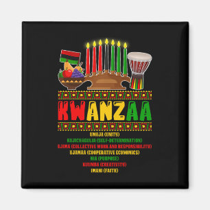 7 Principles Of Kwanzaa Celebration Pan African Bo Magnet