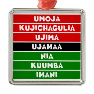 7 Principles of Kwanzaa Christmas Tree Ornaments