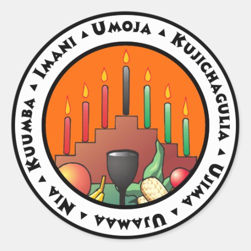 7 Principles of Kwanzaa Classic Round Sticker