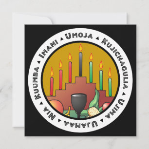 7 Principles of Kwanzaa Flat Greeting Card