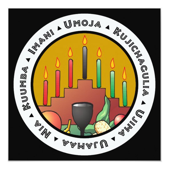 7 Principles of Kwanzaa Flat Greeting Card