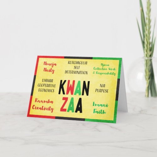 7 Principles of Kwanzaa Holiday Card
