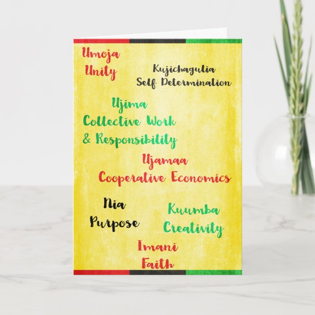 7 Principles of Kwanzaa Holiday Card (Front)