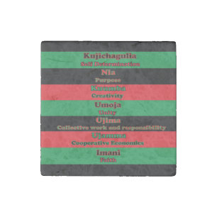 7 Principles of Kwanzaa Stone Magnet