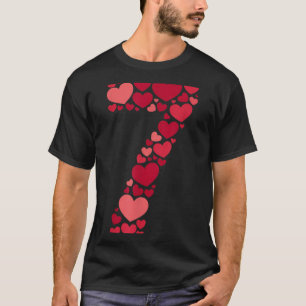 7 Romantic 67 Heart Pattern Valentine Love Trend 6 T-Shirt