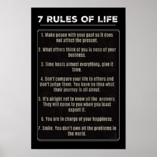 7 Rules Of Life, Print, Value Poster Paper (Matte)
