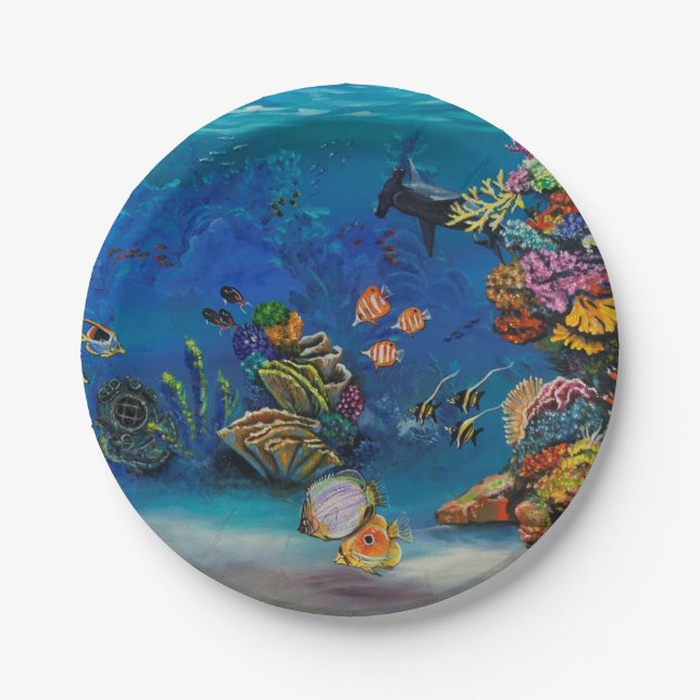 7 Seas Coral Reef Paper Plates (Front)