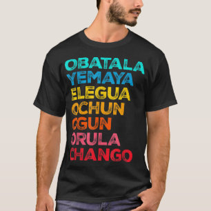 7 Seven African Powers Orisha Santeria Cuba Religi T-Shirt