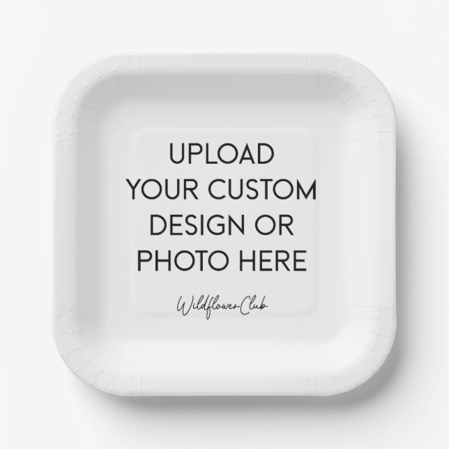 7" Square Paper Plate (Front)