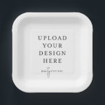 7" Square Paper Plates (set of 8)<br><div class="desc">Customize your design in Templett. After you are done editing,  download your file in a JPG format (don't forget to turn on the bleed option). Upload your design here by clicking on the blue "Personalize" button.</div>