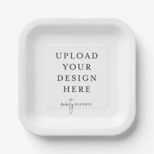 7" Square Paper Plates (set of 8)