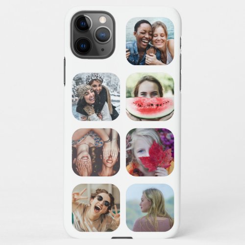 7 Square Photo Collage White Template iPhone 11Pro Max Case