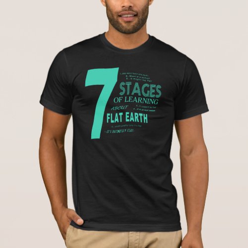 7 Stages of Learning About Flat Earth T_Shirt