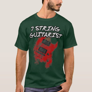 7 String Guitarist, Etended Range Guitar, Musician T-Shirt