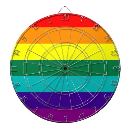 7_Stripe Rainbow Pride Flag Dart Board