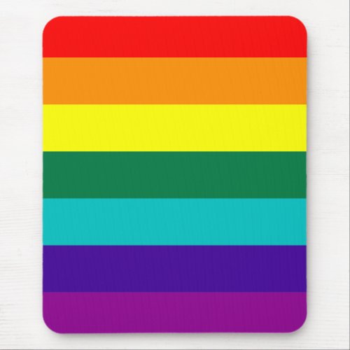 7_Stripe Rainbow Pride Flag Mouse Pad
