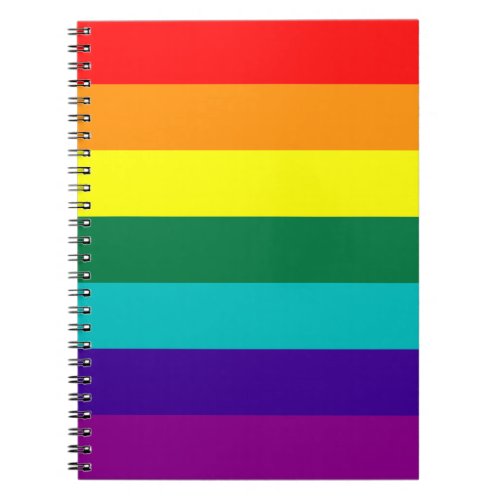 7_Stripe Rainbow Pride Flag  Notebook