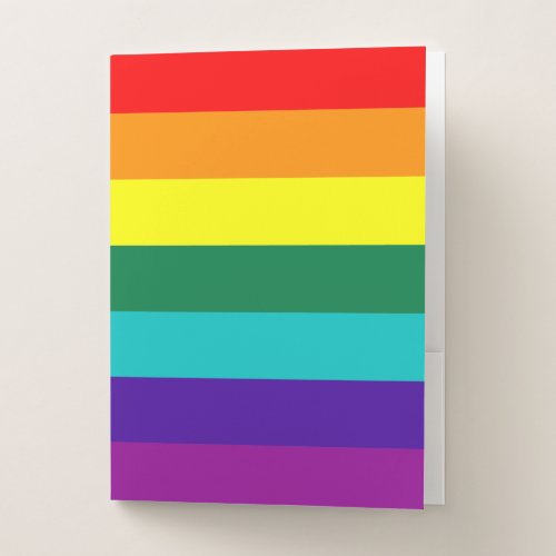 7_Stripe Rainbow Pride Flag Pocket Folder