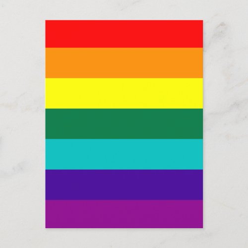 7_Stripe Rainbow Pride Flag Postcard
