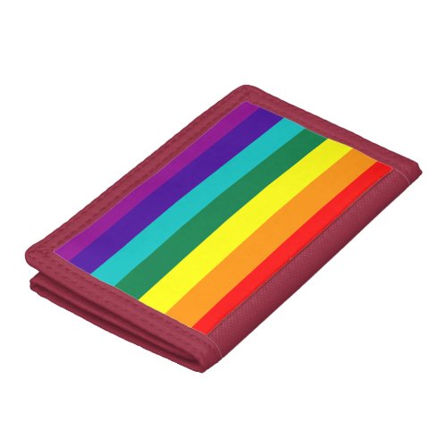 7_Stripe Rainbow Pride Flag  Trifold Wallet