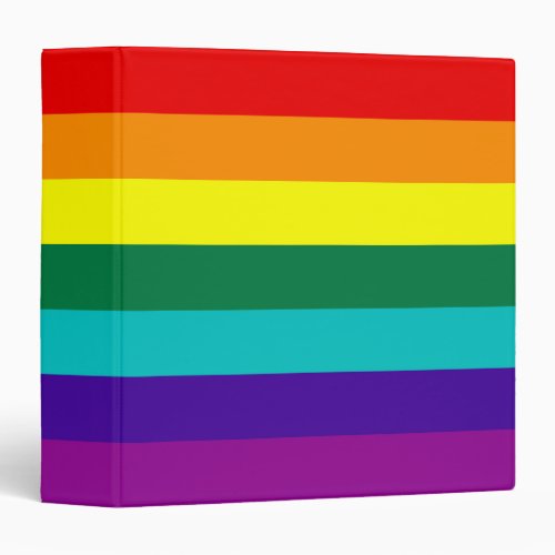 7 Stripes Rainbow Gay Pride Flag Avery Binder