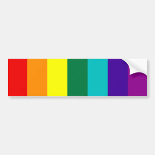 7 Stripes Rainbow Gay Pride Flag Bumper Sticker