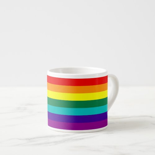7 Stripes Rainbow Gay Pride Flag Espresso Cup