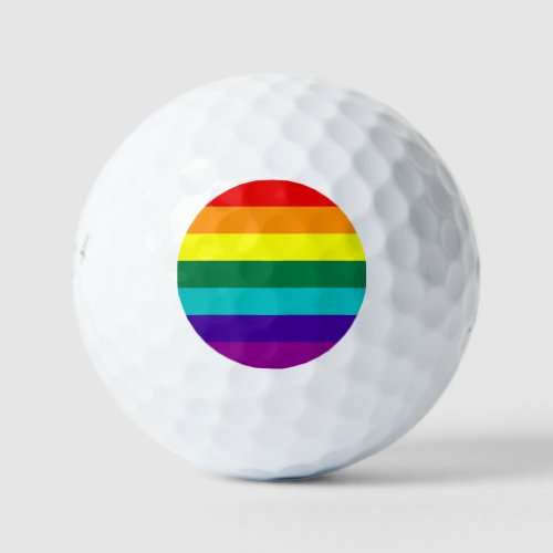 7 Stripes Rainbow Gay Pride Flag Golf Balls