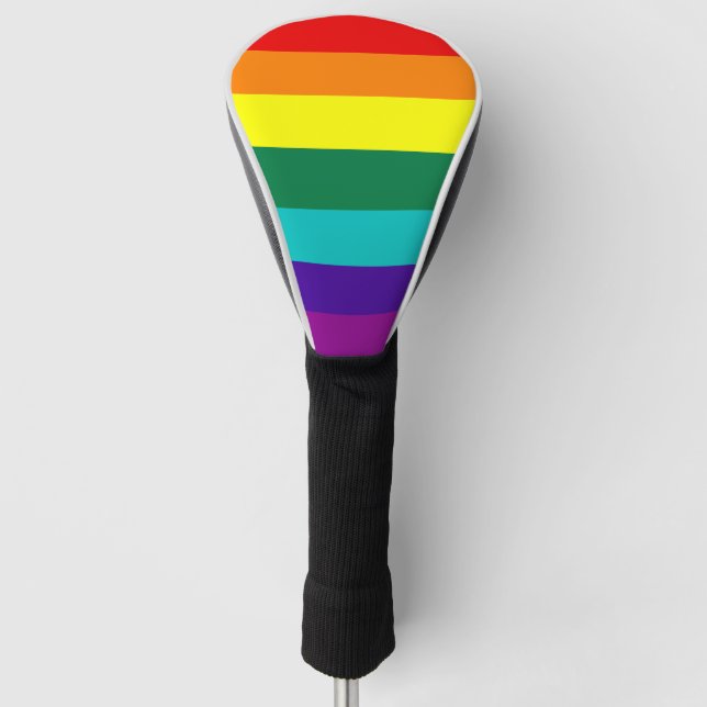 7 Stripes Rainbow Gay Pride Flag Golf Head Cover (Front)