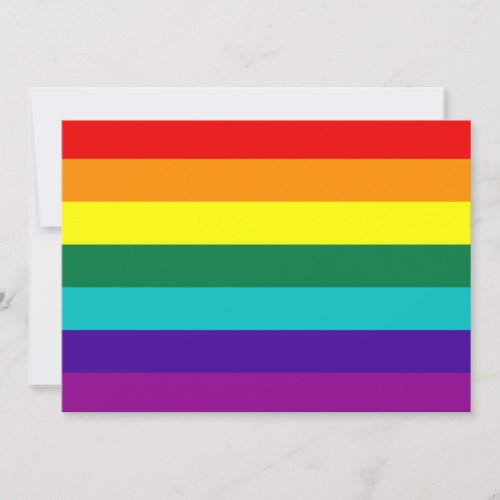 7 Stripes Rainbow Gay Pride Flag Invitation
