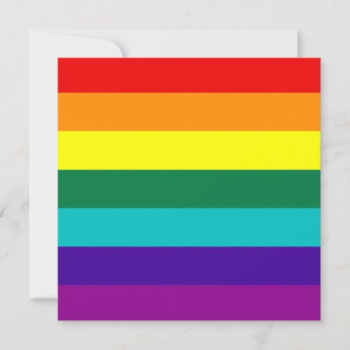 7 Stripes Rainbow Gay Pride Flag Invitation