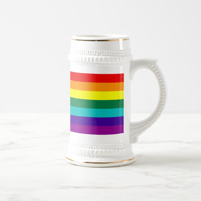 7 Stripes Rainbow Gay Pride Flag Mug (Right)
