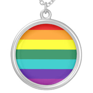 7 Stripes Rainbow Gay Pride Flag Necklace