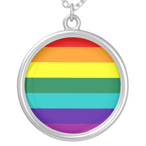 7 Stripes Rainbow Gay Pride Flag Necklace