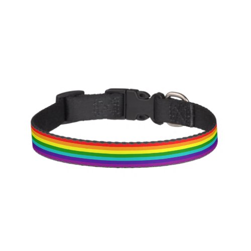 7 Stripes Rainbow Gay Pride Flag Pet Collar
