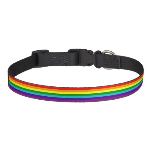 7 Stripes Rainbow Gay Pride Flag Pet Collar