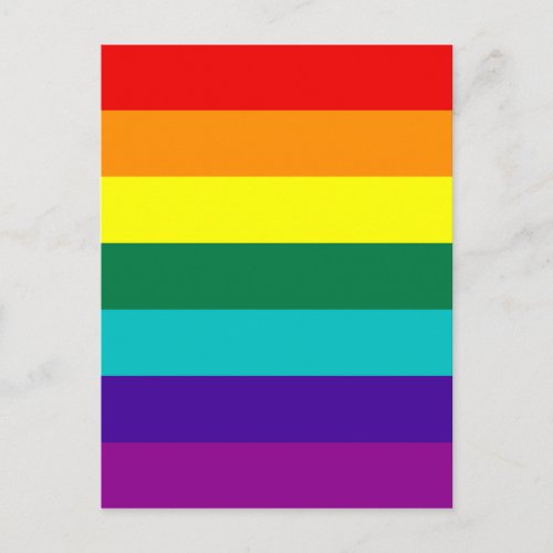 7 Stripes Rainbow Gay Pride Flag Postcard