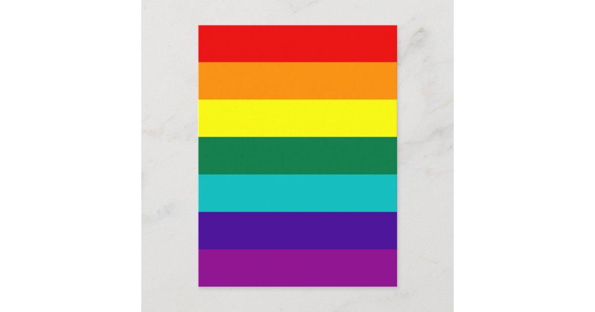 7 Stripes Rainbow Gay Pride Flag Postcard Zazzle 9942