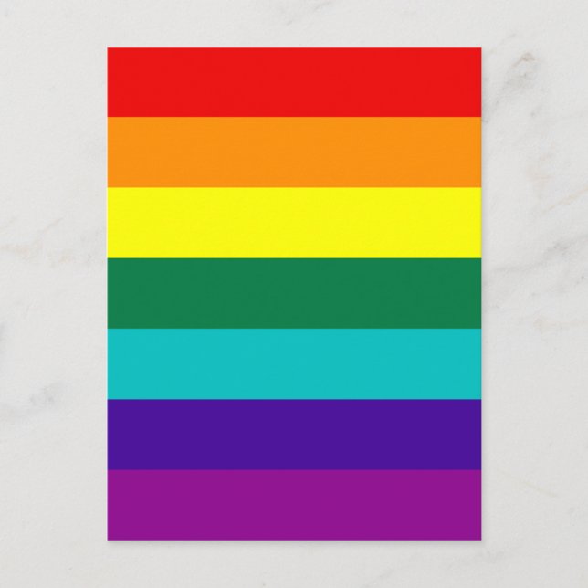 7 Stripes Rainbow Gay Pride Flag Postcard (Front)