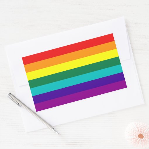 7 Stripes Rainbow Gay Pride Flag Sticker Zazzle 7216