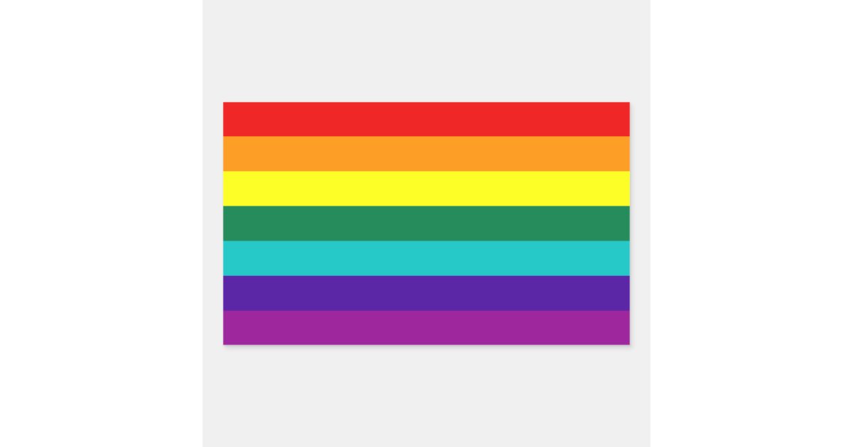 7 stripes rainbow gay pride flag sticker zazzlecom
