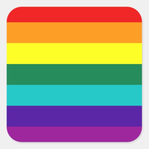 7 Stripes Rainbow Gay Pride Flag Sticker